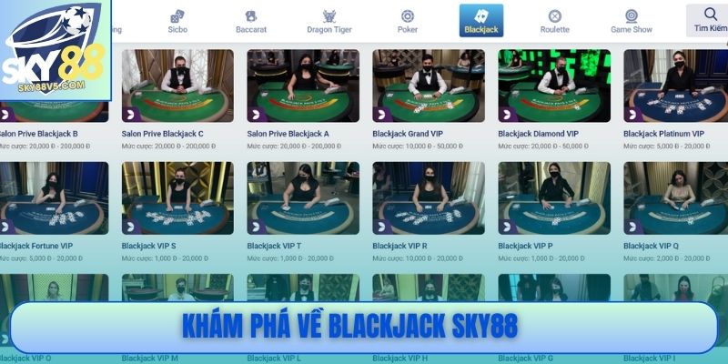 Khám phá về Blackjack Sky88 