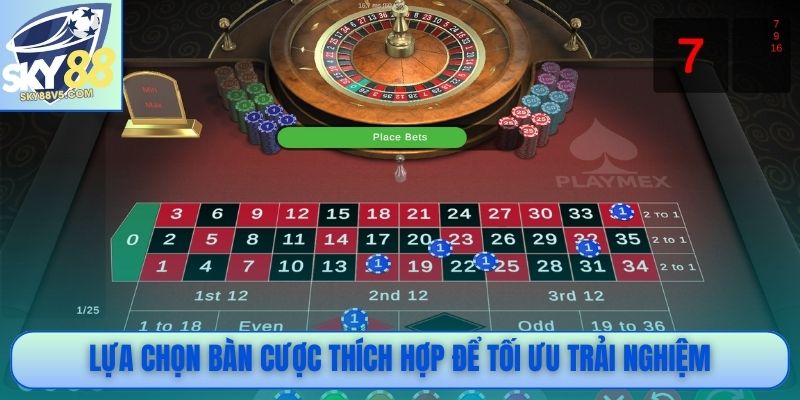 Lựa chọn bàn cược thích hợp để tối ưu trải nghiệm