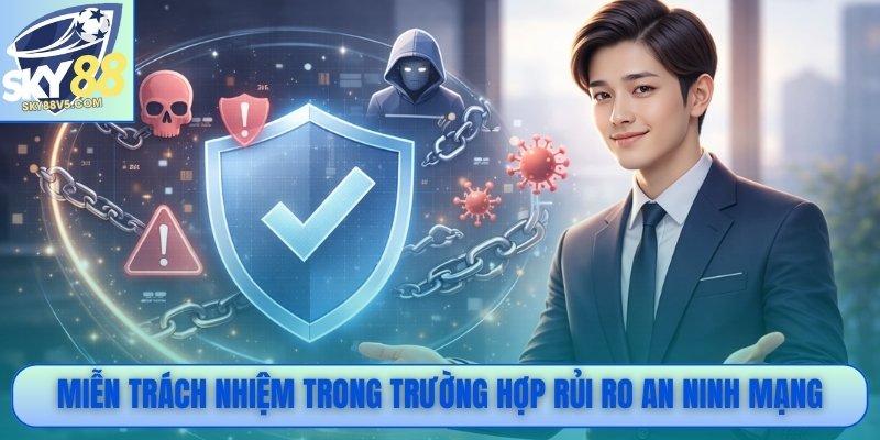 Miễn trách nhiệm trong trường hợp rủi ro an ninh mạng